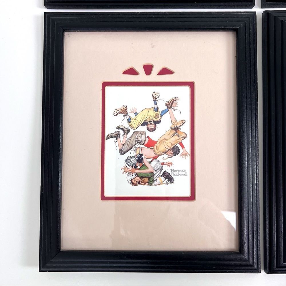 4 Vintage Norman Rockwell Framed Prints - Picture 4 of 7
